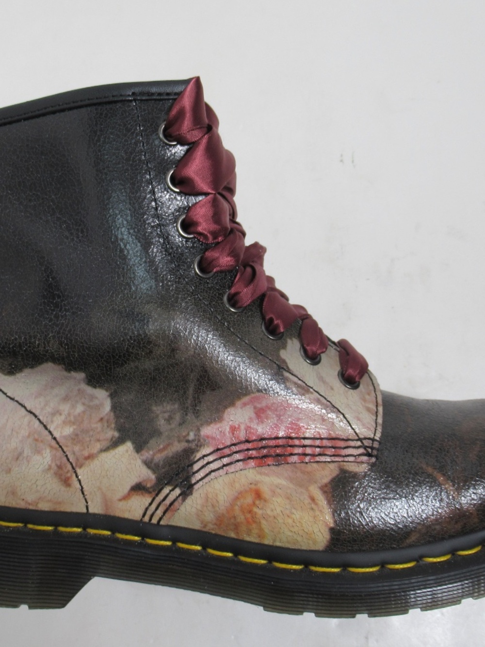 Dr. Martens Unisex 1460 Power Boots Rose Cristal Suede White Black 8 USM / 9 USL